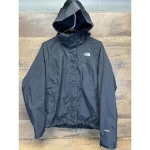 North Face Hyvent Waterproof Jacket Womens Medium Black Rain Jacket